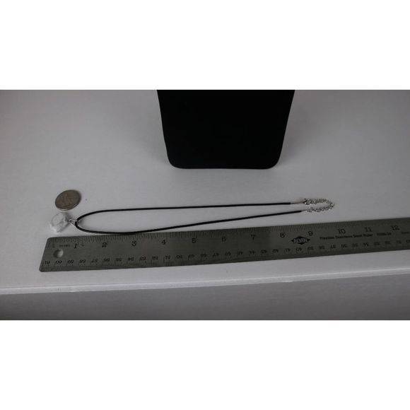 Tumbled Howlite Pendant on Black Cord Adjustable Necklace 9" - Picture 8 of 8